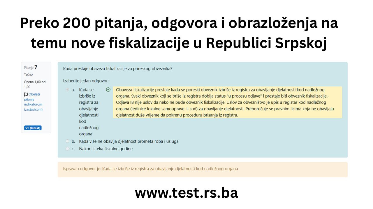 Izgled testa